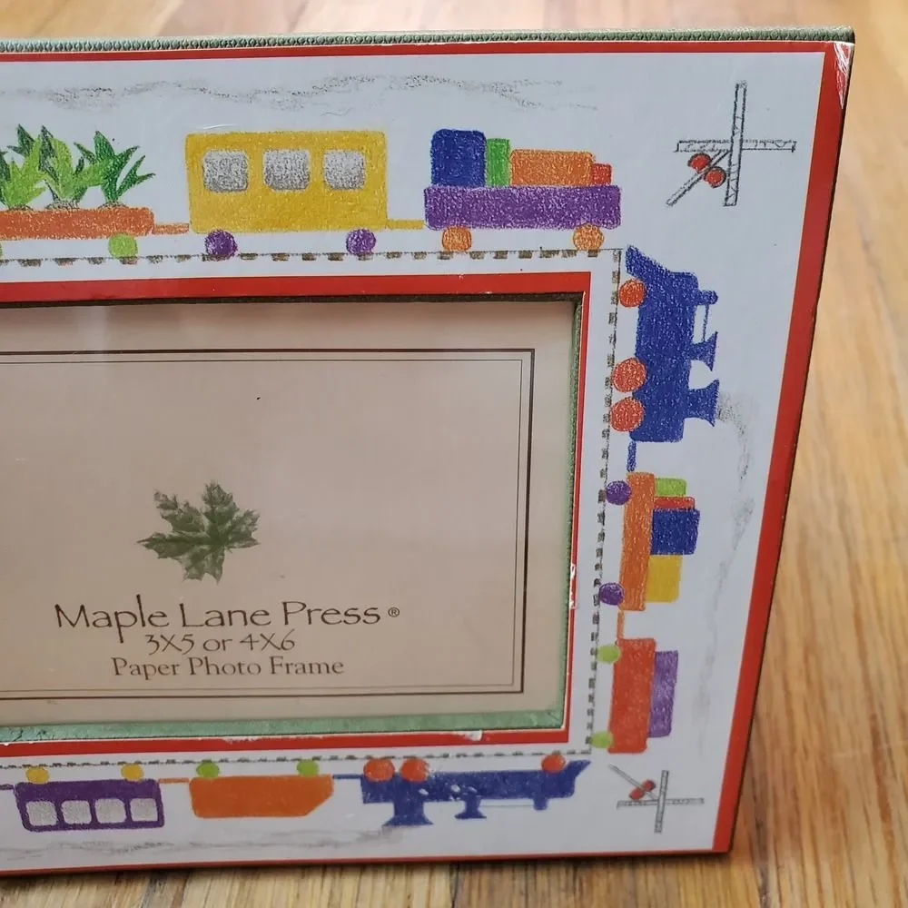 Maple lane press paper photo frame train theme 3 by 5 or‎ 4 by 6